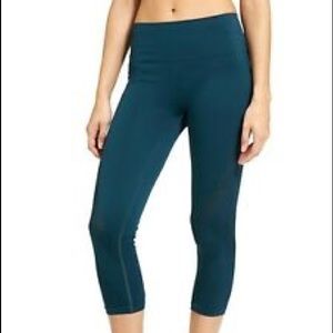 ATHLETA blue seamless mesh around leggings